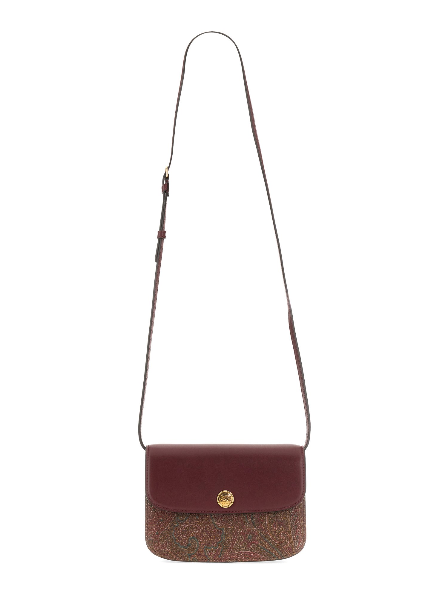 ETRO    SMALL ESSENTIAL BAG IN COATED CANVAS