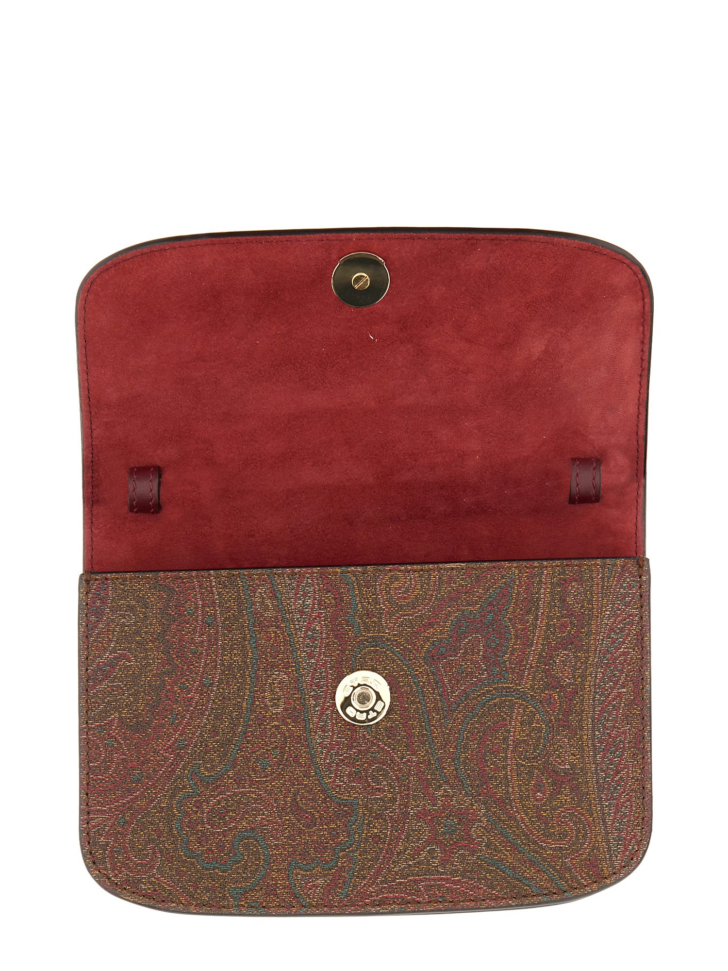 ETRO    SMALL ESSENTIAL BAG IN COATED CANVAS