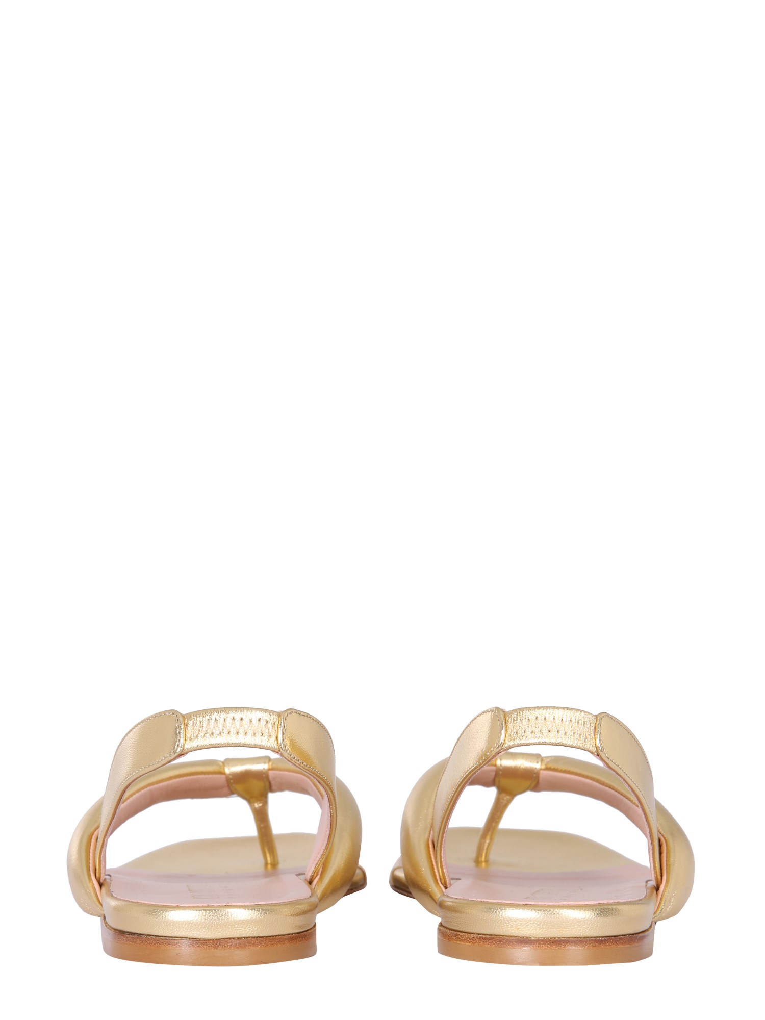 GIA BORGHINI    LEATHER SLINGBACK SANDALS