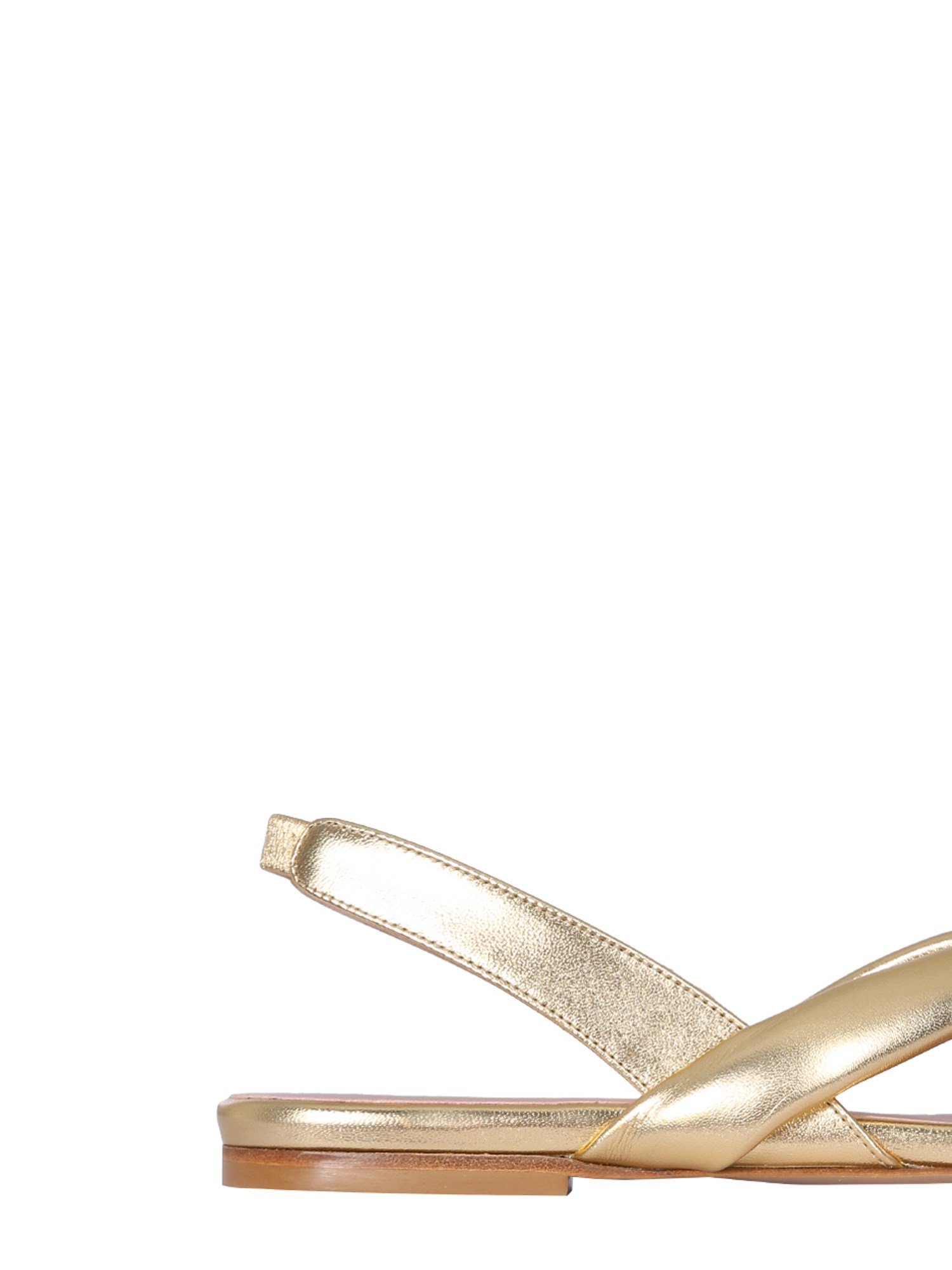 GIA BORGHINI    LEATHER SLINGBACK SANDALS