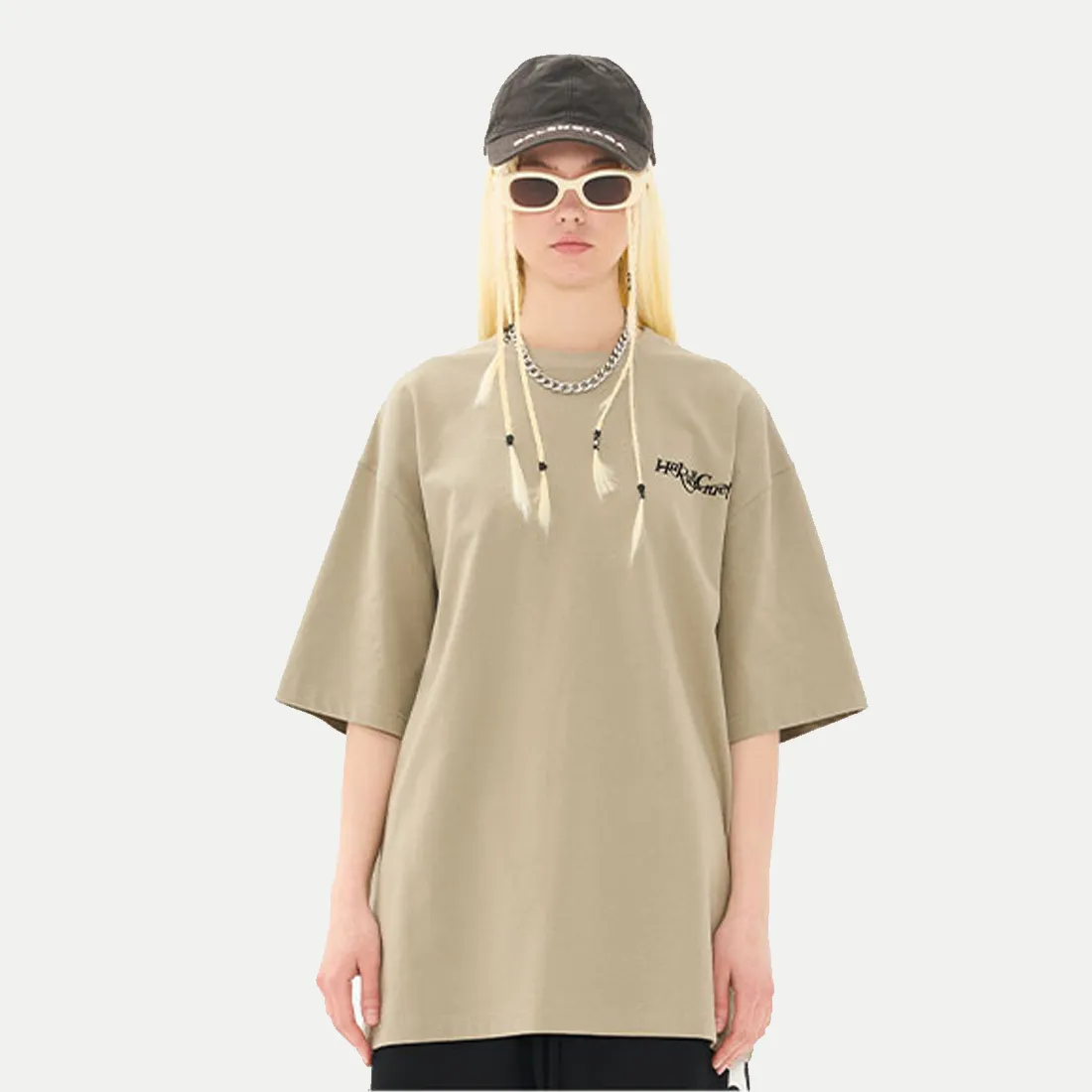 HARSH AND CRUEL  |Unisex Street Style Cotton Short Sleeves Oversized Logo