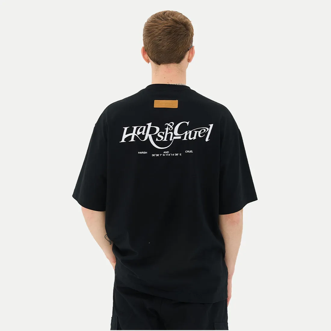 HARSH AND CRUEL  |Unisex Street Style Cotton Short Sleeves Oversized Logo