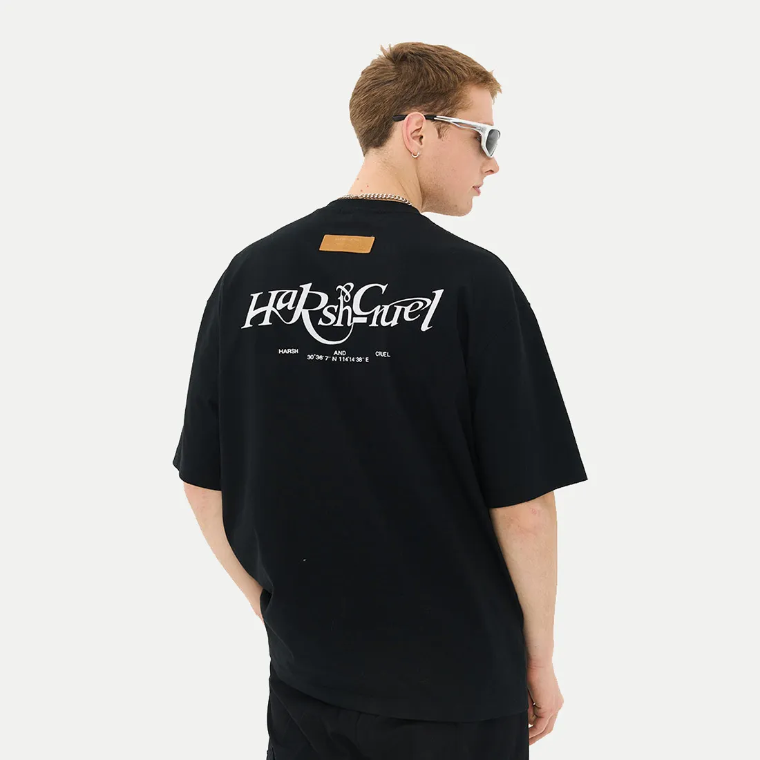 HARSH AND CRUEL  |Unisex Street Style Cotton Short Sleeves Oversized Logo