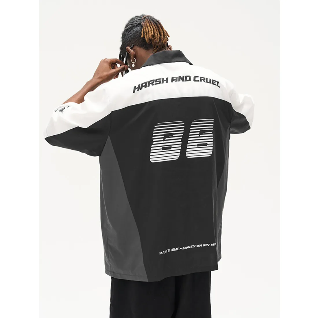 HARSH AND CRUEL  |Unisex Street Style Short Sleeves Oversized Logo Shirts