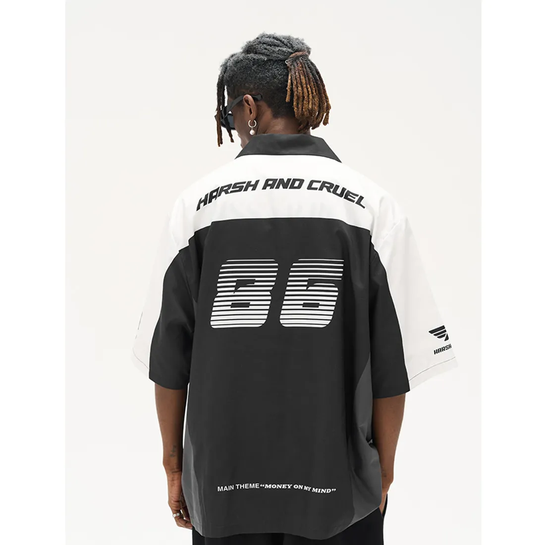 HARSH AND CRUEL  |Unisex Street Style Short Sleeves Oversized Logo Shirts