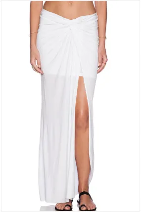 High Waist Long White Tulle Skirt With Split Floor Length Tulle Maxi Skirt  Style Long Maxi Skirts For Wo SM6