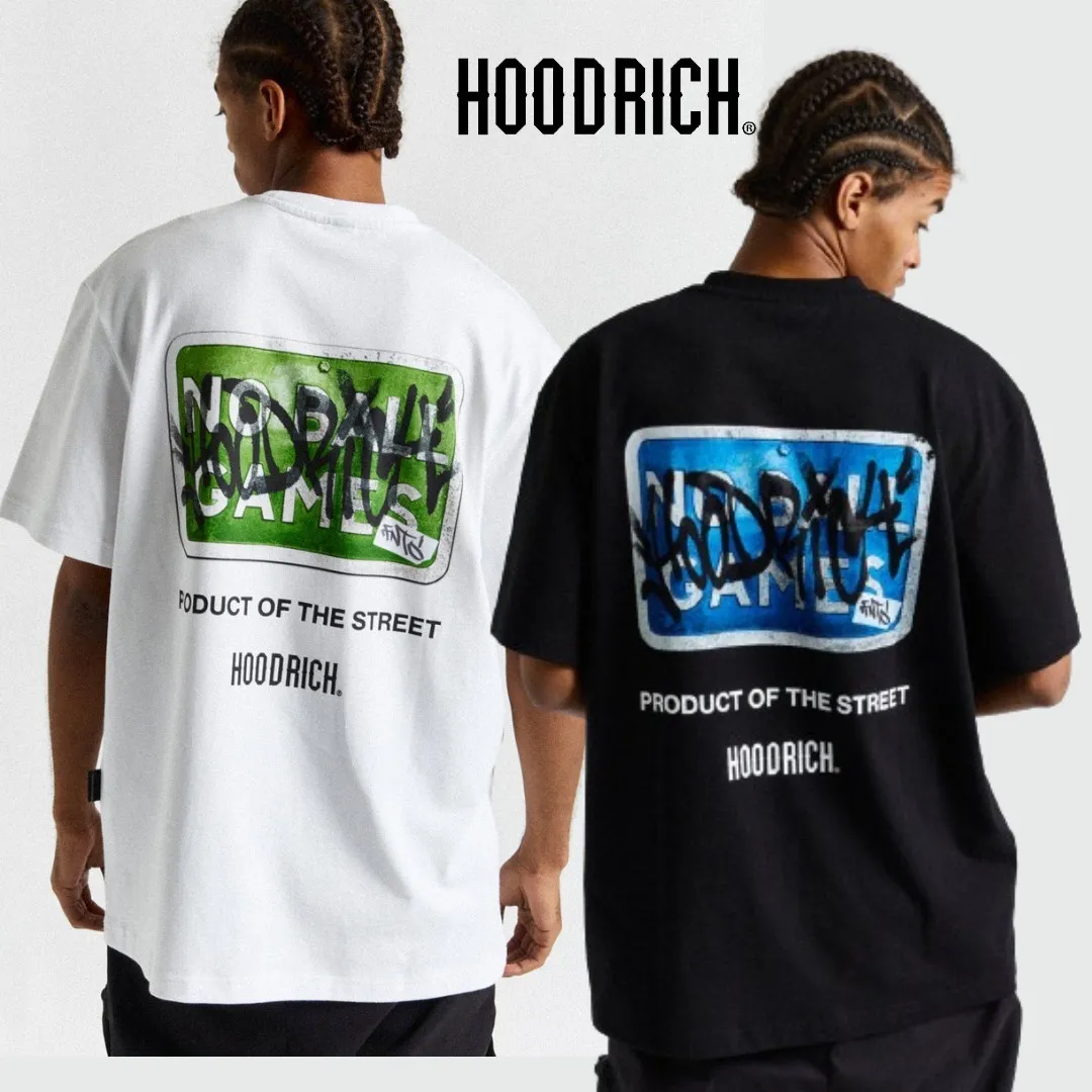 HOODRICH  |Street Style Cotton Short Sleeves Oversized Logo T-Shirts