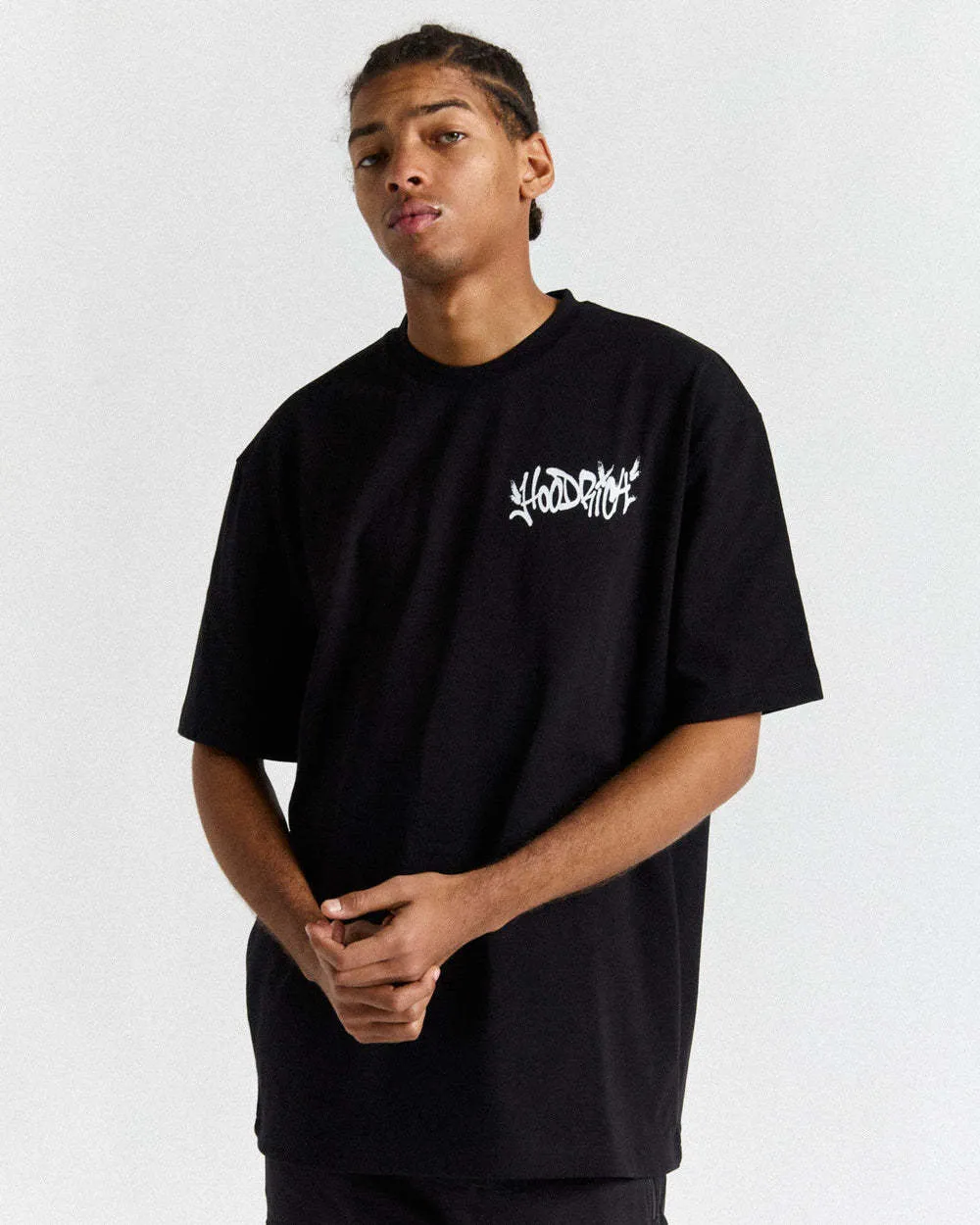 HOODRICH  |Street Style Cotton Short Sleeves Oversized Logo T-Shirts