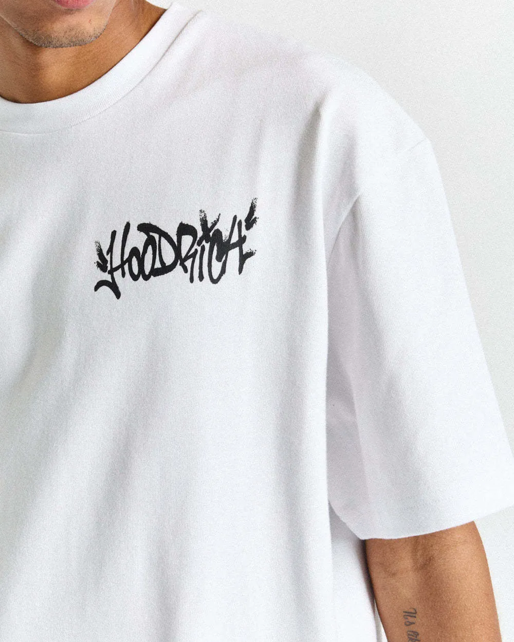 HOODRICH  |Street Style Cotton Short Sleeves Oversized Logo T-Shirts