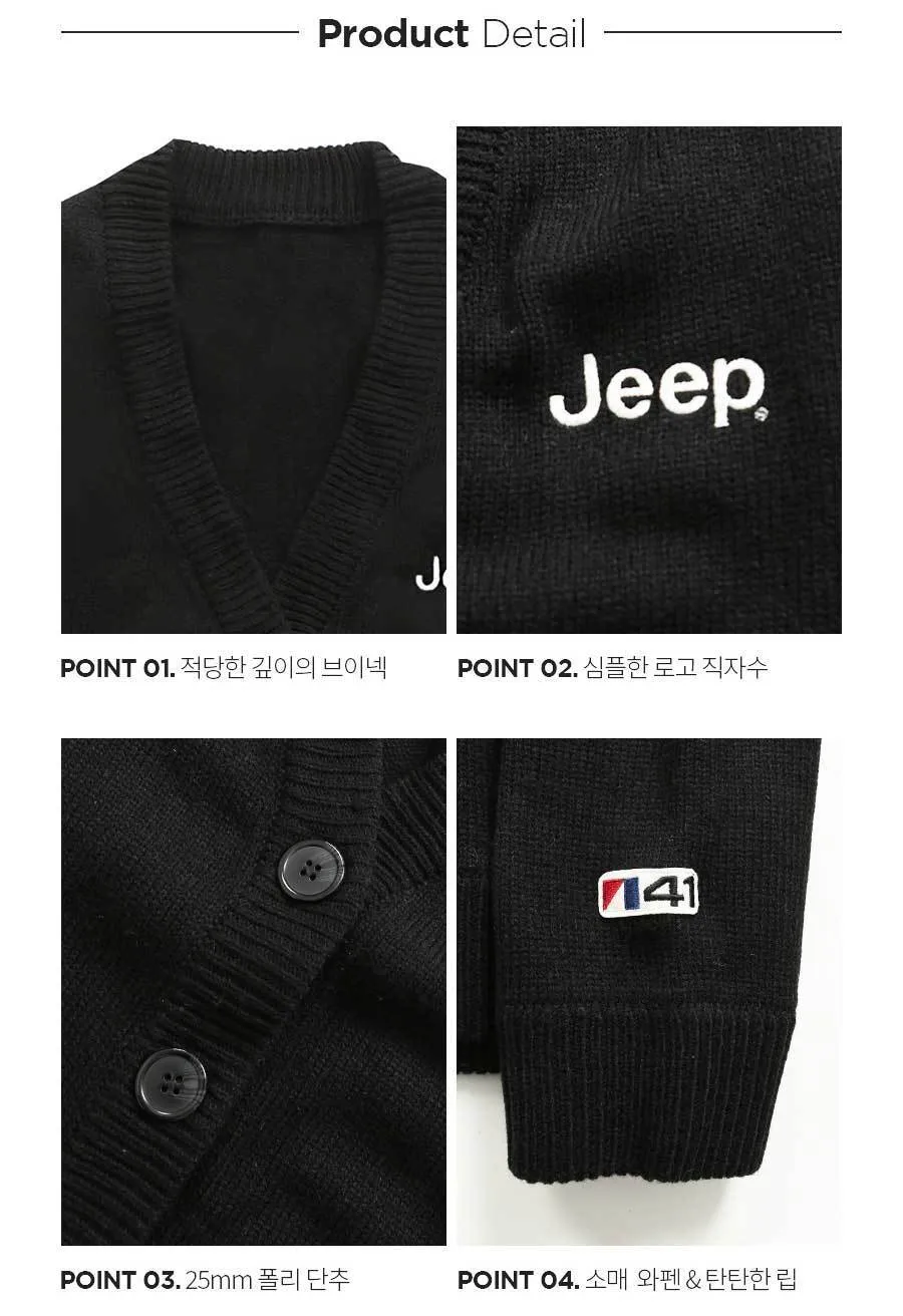 JEEP  |Oversized Logo Cardigans