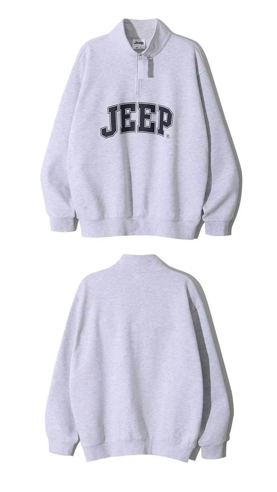 JEEP  |Unisex Street Style Long Sleeves Plain Cotton Oversized Logo