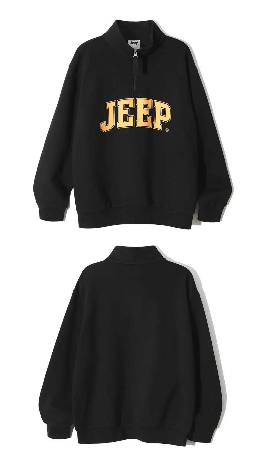 JEEP  |Unisex Street Style Long Sleeves Plain Cotton Oversized Logo