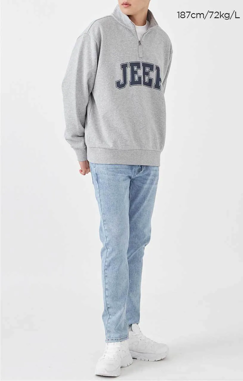 JEEP  |Unisex Street Style Long Sleeves Plain Cotton Oversized Logo