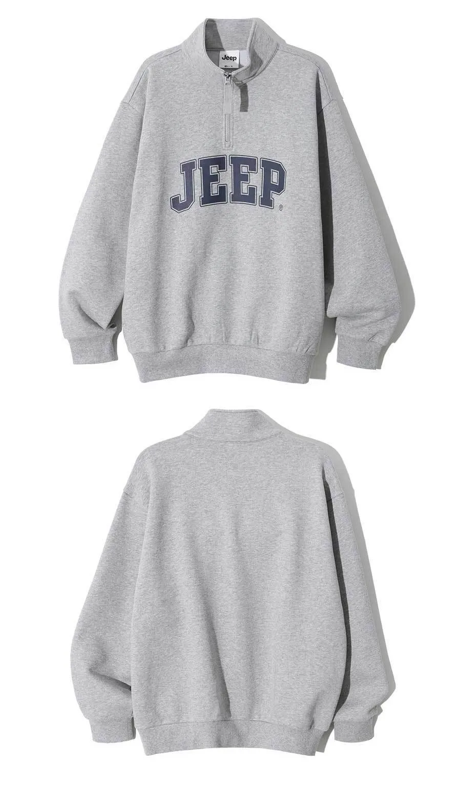 JEEP  |Unisex Street Style Long Sleeves Plain Cotton Oversized Logo