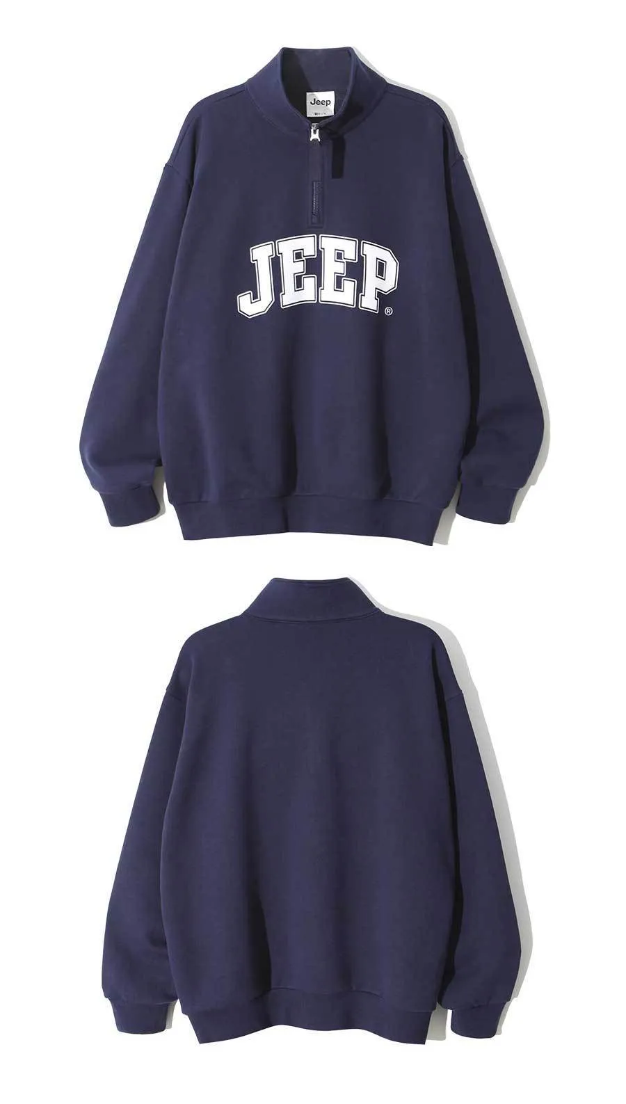 JEEP  |Unisex Street Style Long Sleeves Plain Cotton Oversized Logo