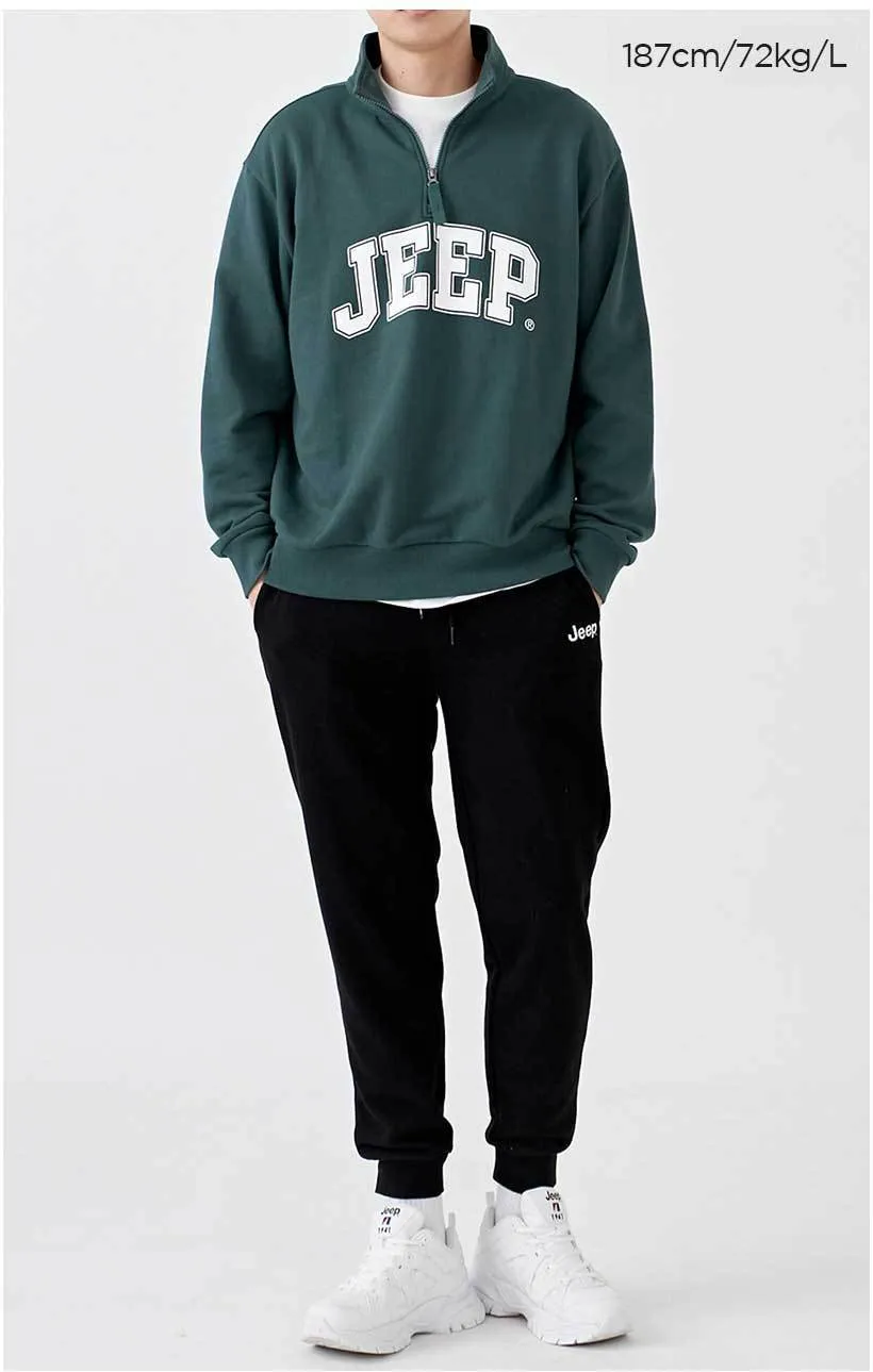 JEEP  |Unisex Street Style Long Sleeves Plain Cotton Oversized Logo