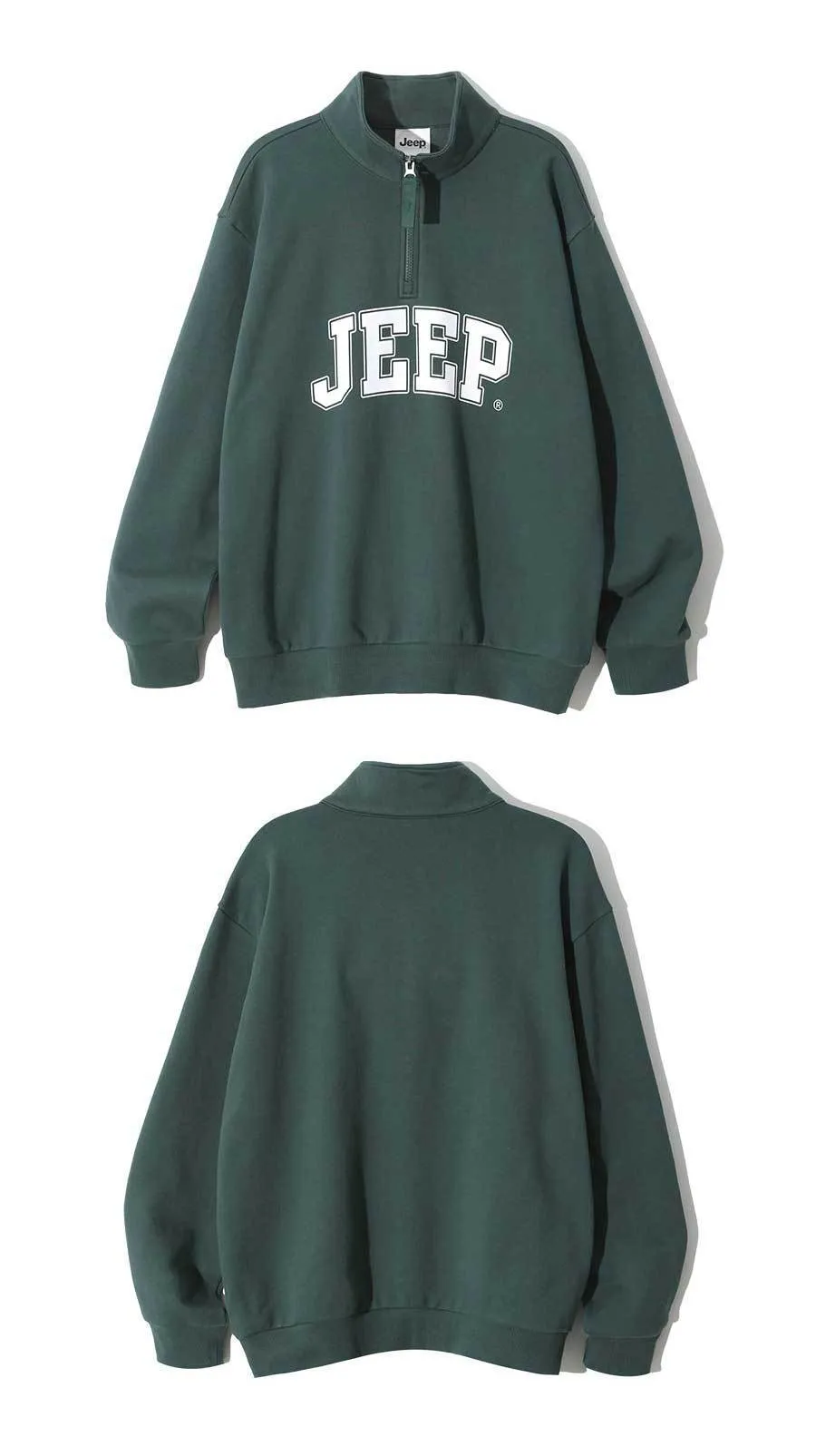 JEEP  |Unisex Street Style Long Sleeves Plain Cotton Oversized Logo