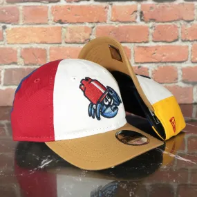 Jersey Shore Blueclaws Bucket Blueclaw MiLB Tan bottom 4 Tone | White/Red/Tan/Royal 9Twenty Toddler Dad Hat