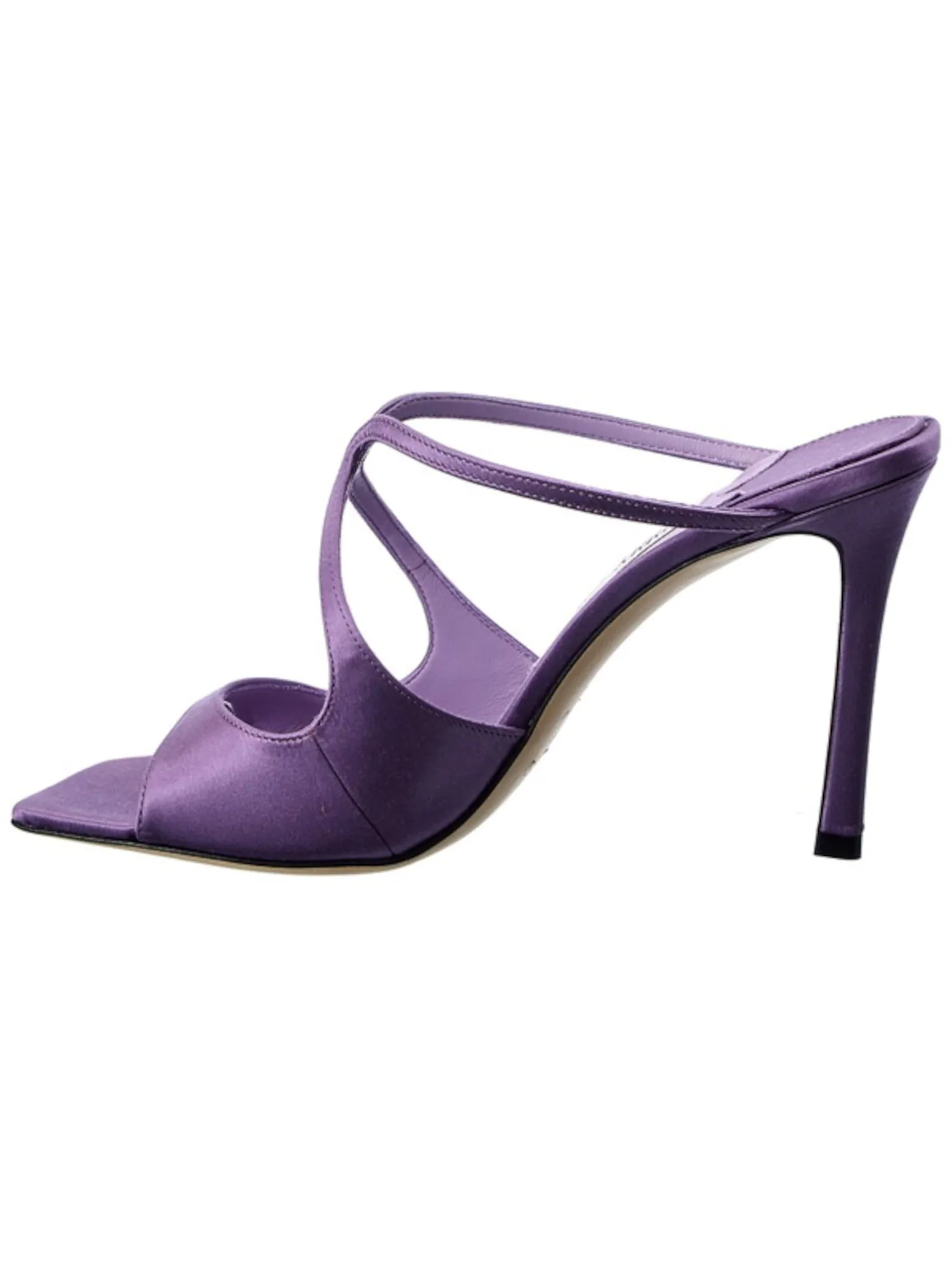 JIMMY CHOO Womens Purple Padded Strappy Anise 95 Open Toe Stiletto Slip On Heeled