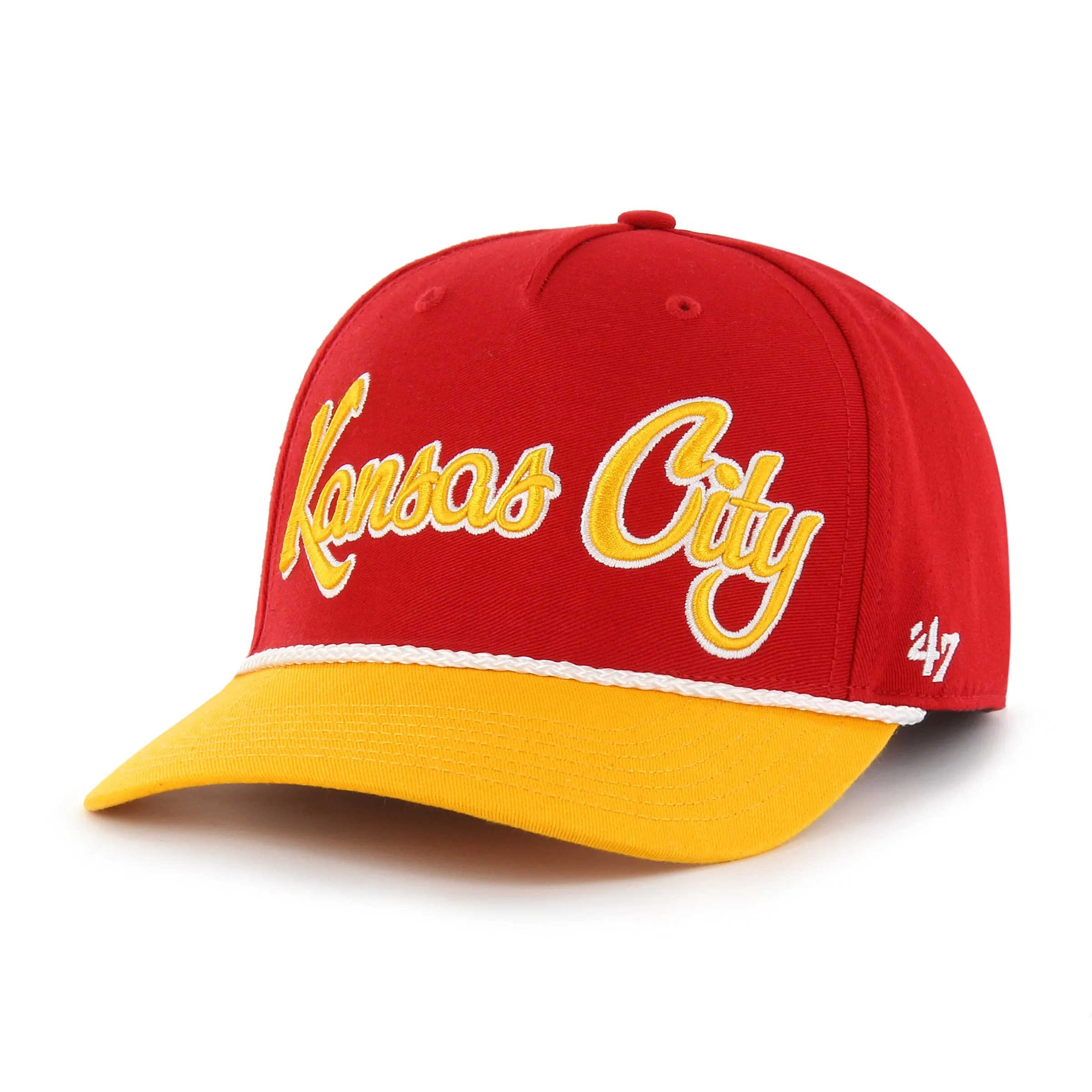 KANSAS CITY CHIEFS OVERHAND SCRIPT TWO TONE '47 MVP DV