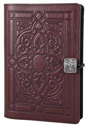 Large Leather Journal - Florentine in Wine Large