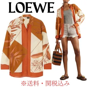 LOEWE  |Stripes Casual Style Unisex Silk Long Sleeves Cotton