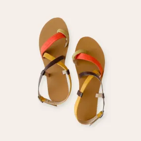 LORIE Festive Cross Strap Board Flat Sandals