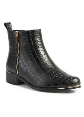 Lunar Exclusive Croc Ankle Boots