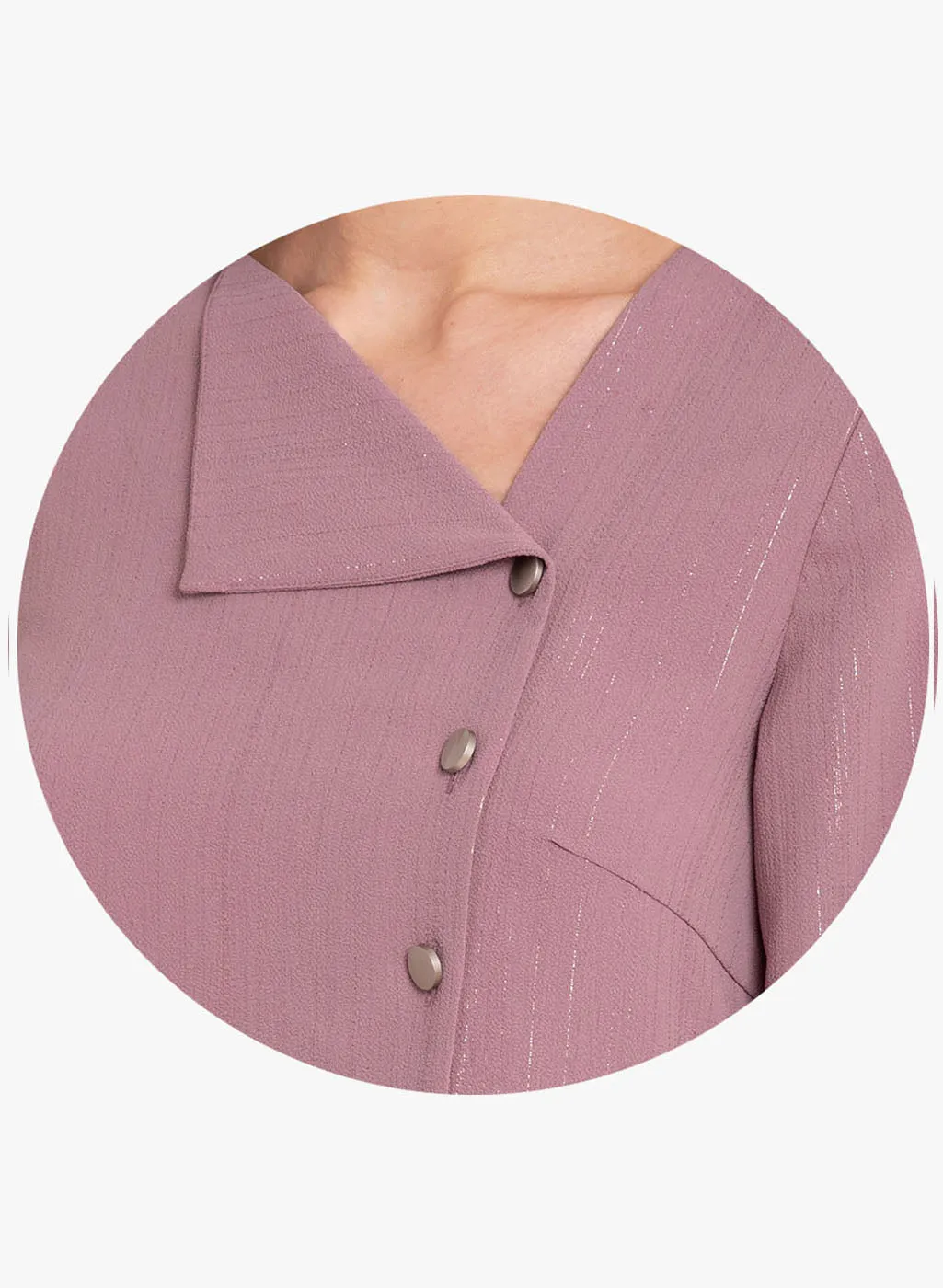 Lurex Front Button Detail Shirt