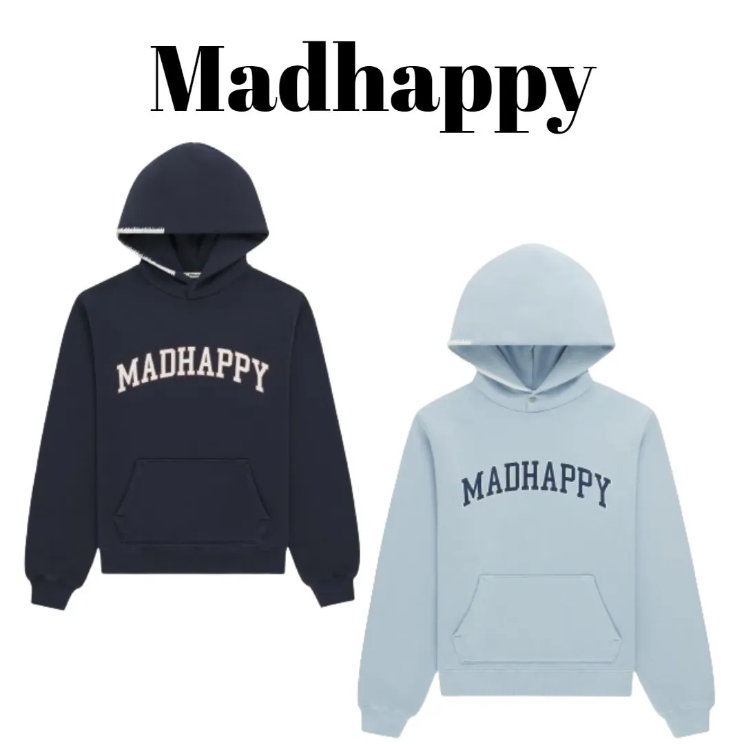 Madhappy  |Unisex Rib Street Style Long Sleeves Plain Cotton Oversized