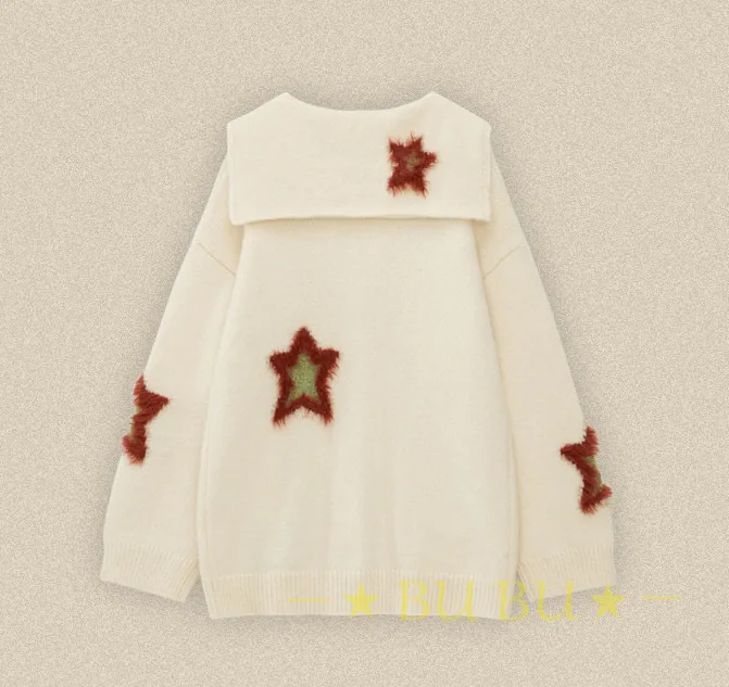 MAMC  |Star Unisex Blended Fabrics Oversized Cardigans