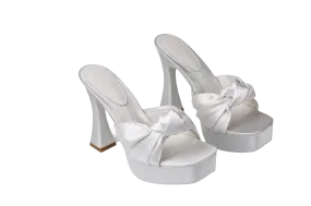 Mara Platform Sandals (White)