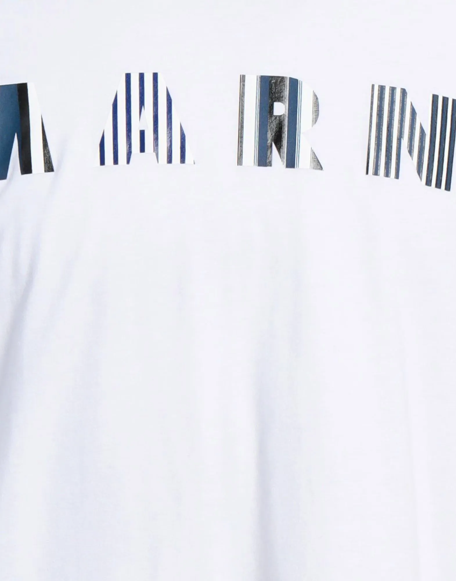 MARNI  |Crew Neck Bi-color Cotton Short Sleeves Oversized Logo