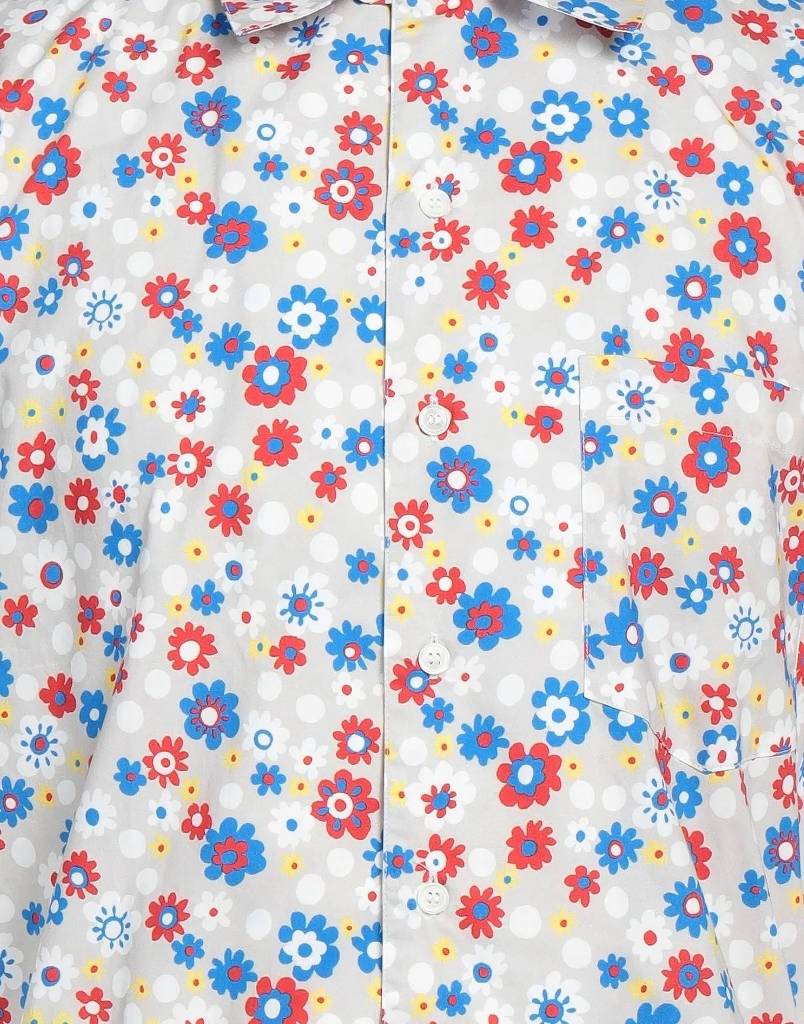 MARNI  |Flower Patterns Cotton Short Sleeves Oversized Logo