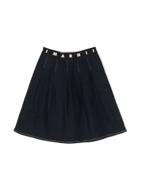 Marni Skirt Logo Waist Black