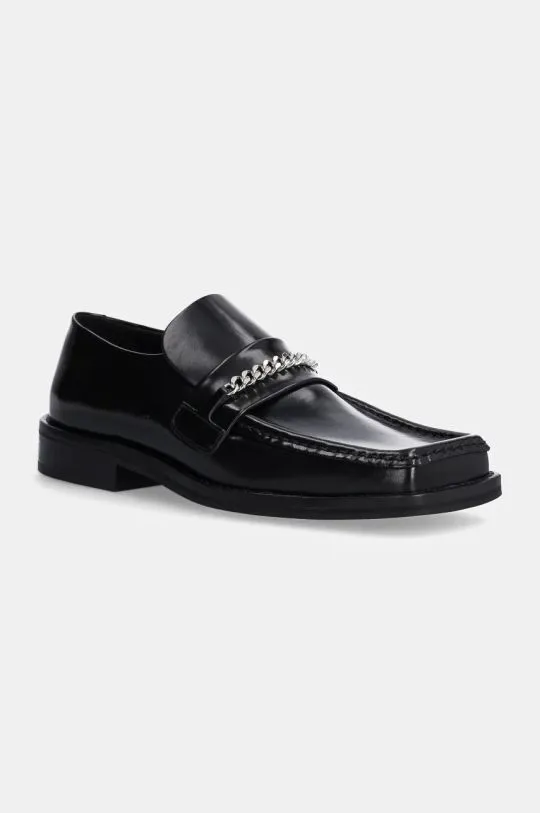 Martine Rose leather loafers Square Toe Loafer women's black color 1026LP11001W