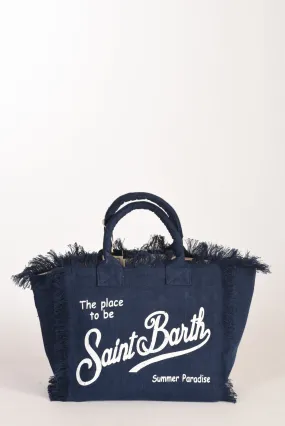 Mc2 Saint Barth Borsa Stampata Blu Donna