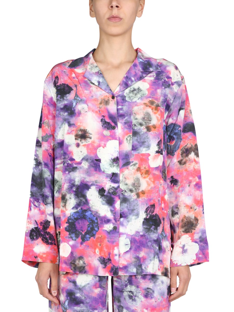 MCQ    RELAXED FIT FLORAL PRINT SHIRT