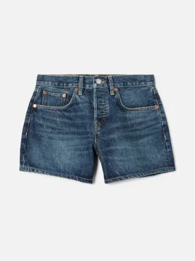 Mid Rise Boy Short - Whiskey Indigo