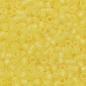 Miyuki Delica Seed Beads, 11/0 Size, #854 Matte Pale Yellow AB (7.2 Gram Tube)