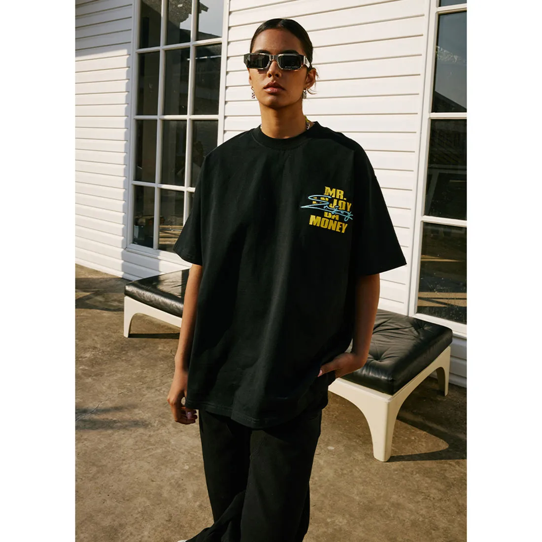 MR. ENJOY DA MONEY  |Crew Neck Unisex Street Style Cotton Short Sleeves Oversized