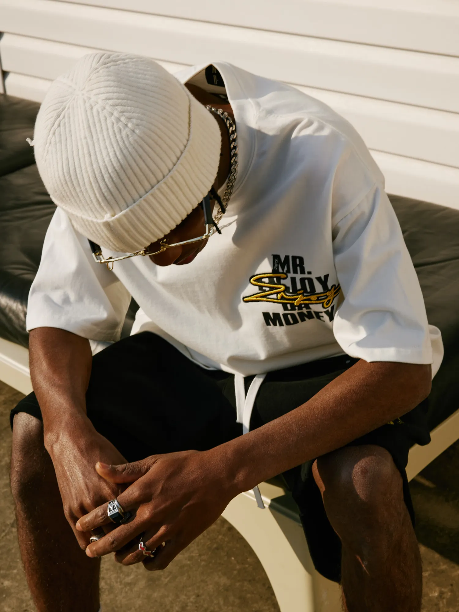 MR. ENJOY DA MONEY  |Crew Neck Unisex Street Style Cotton Short Sleeves Oversized