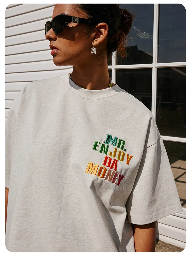 MR. ENJOY DA MONEY  |Crew Neck Unisex Sweat Street Style Cotton Short Sleeves