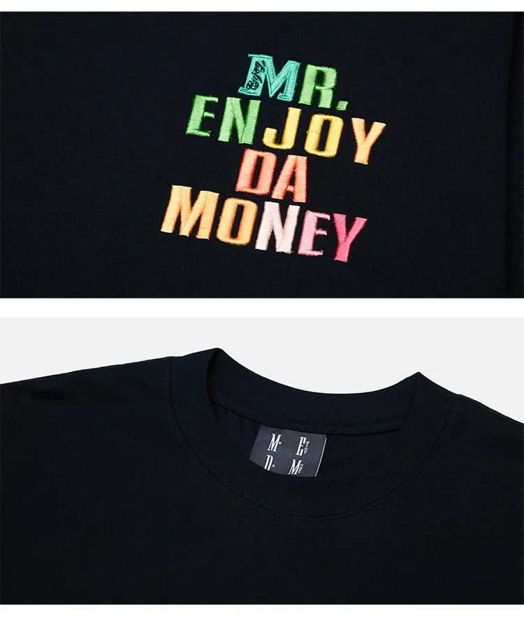 MR. ENJOY DA MONEY  |Crew Neck Unisex Sweat Street Style Cotton Short Sleeves