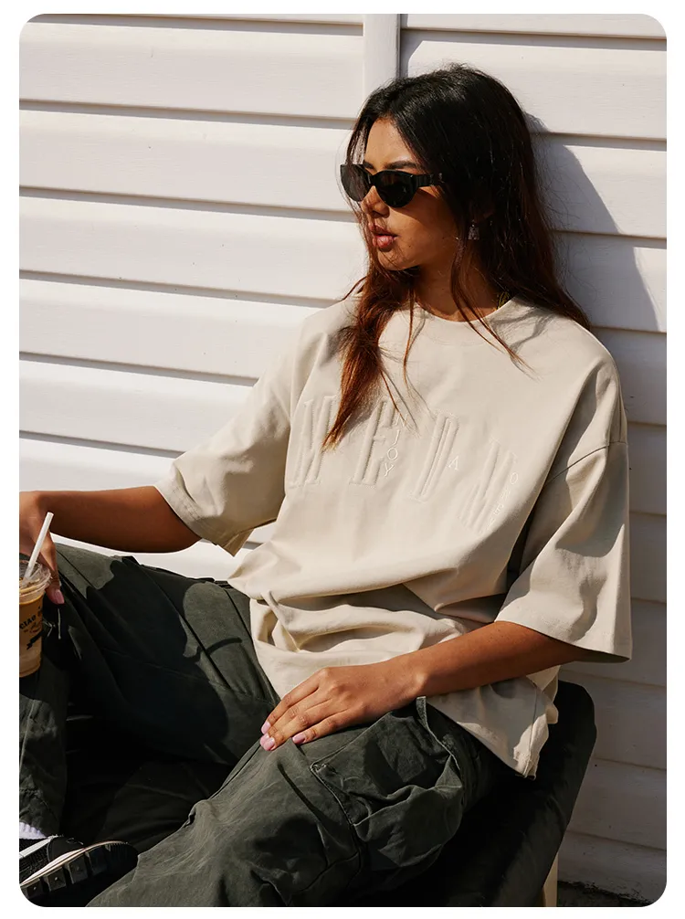 MR. ENJOY DA MONEY  |Unisex Street Style Plain Cotton Short Sleeves Oversized