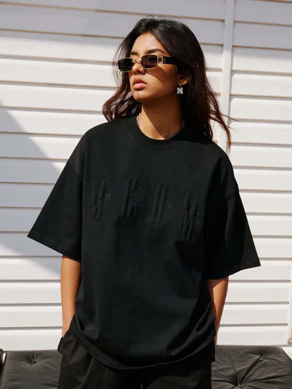 MR. ENJOY DA MONEY  |Unisex Street Style Plain Cotton Short Sleeves Oversized