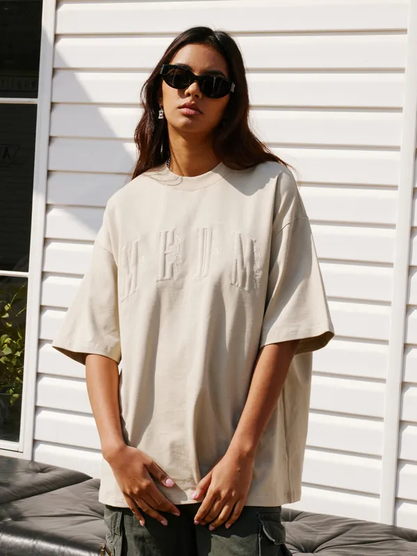 MR. ENJOY DA MONEY  |Unisex Street Style Plain Cotton Short Sleeves Oversized