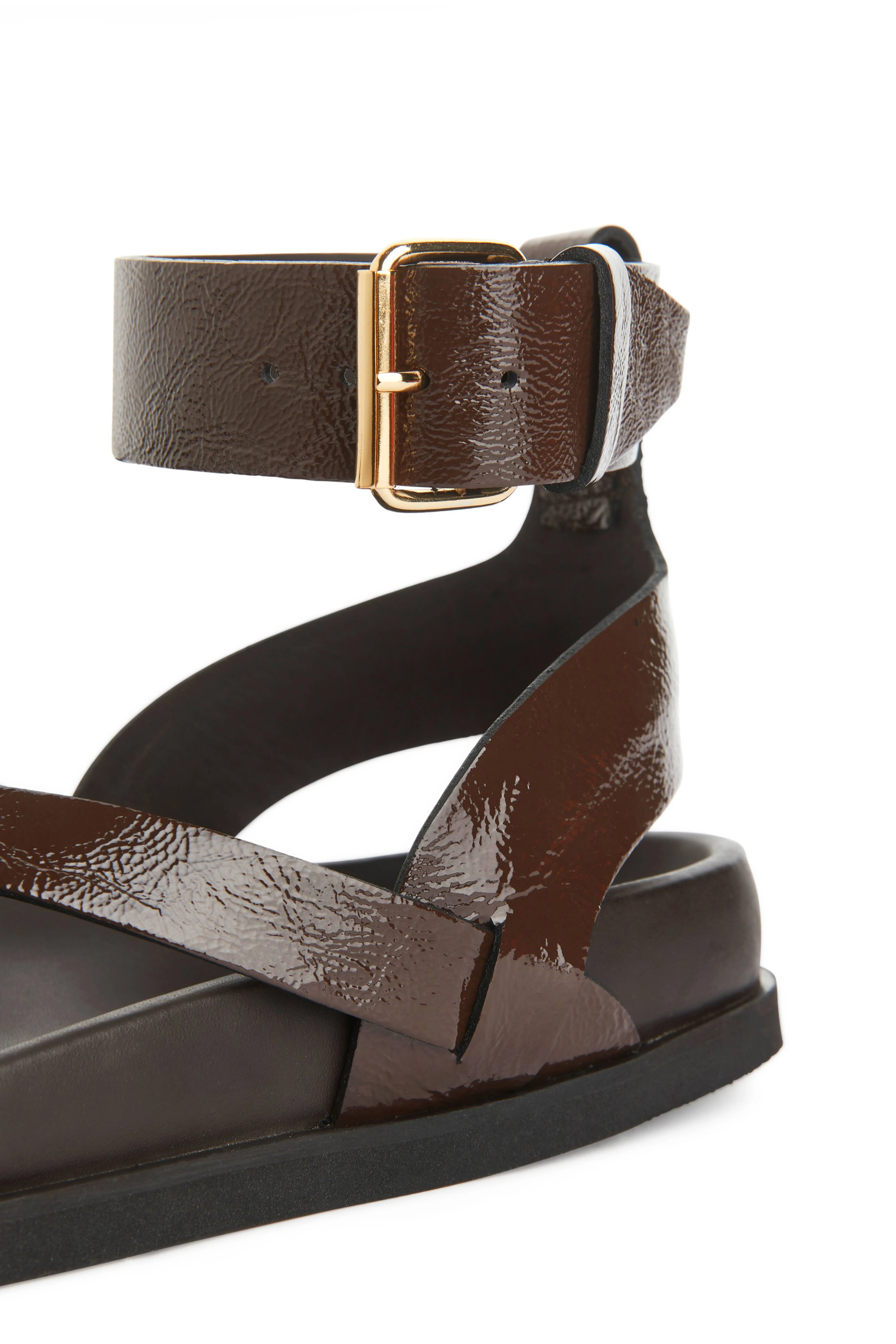 Multi-Strap Leather Sandals - Dark Brown - Ladies | H&M GB