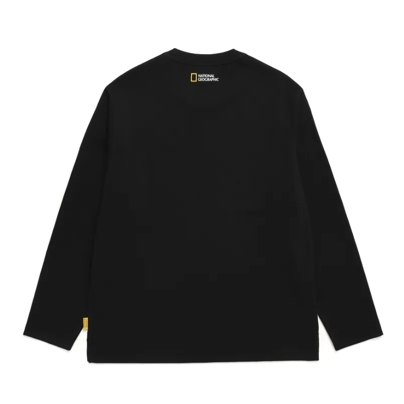 NATIONAL GEOGRAPHIC  |Unisex Street Style Plain Oversized Logo T-Shirts