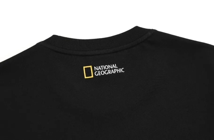 NATIONAL GEOGRAPHIC  |Unisex Street Style Plain Oversized Logo T-Shirts